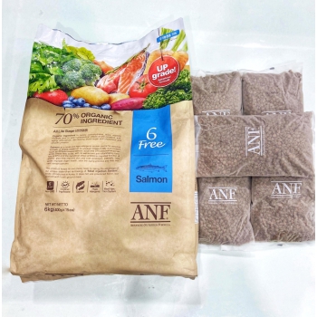 ANF - 6FREE - Thức ăn hạt hữu cơ cho chó vị cá hồi 400g